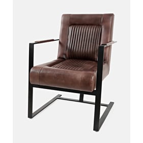 Jofran Furniture Maguire Dark Sienna Leather Sled Chair