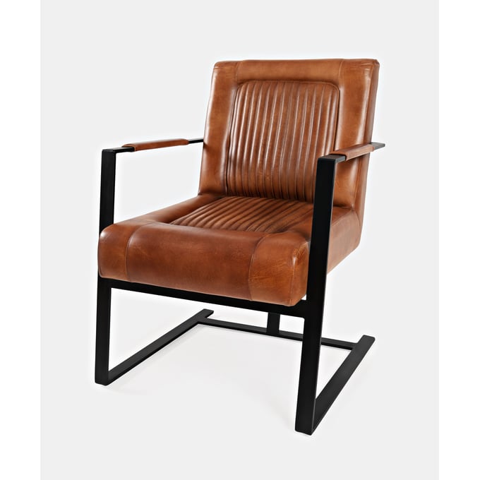 Jofran Furniture Maguire Saddle Leather Sled Chair JFN-MAGUIRE-CH-SADDLE