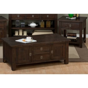 Jofran Furniture Kona Grove Chocolate Dark Brown 3pc Coffee Table Set