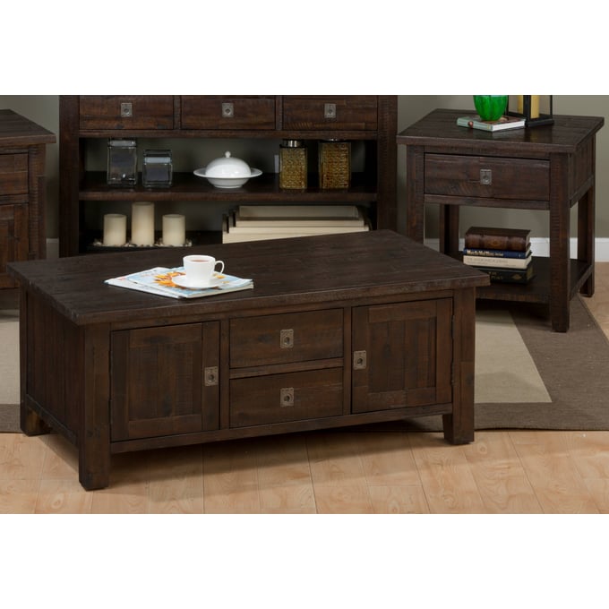 Jofran Furniture Kona Grove Chocolate Dark Brown 3pc Coffee Table Set JFN-704-OCT-S2