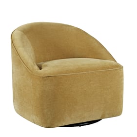 Jofran Furniture Lulu Gold Upholstered Swivel Accent Chair