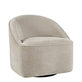 Jofran Furniture Lulu Taupe Upholstered Swivel Accent Chair