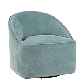 Jofran Furniture Lulu Teal Upholstered Swivel Accent Chair