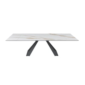 JM Furniture Swan White And Grey Extension Dining Table