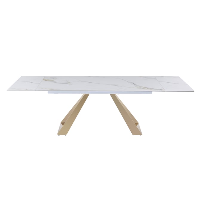 JM Furniture Orleans White And Gold Extension Dining Table JNM-17830-DT