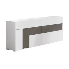 JM Furniture Luxuria White and Grey Buffet