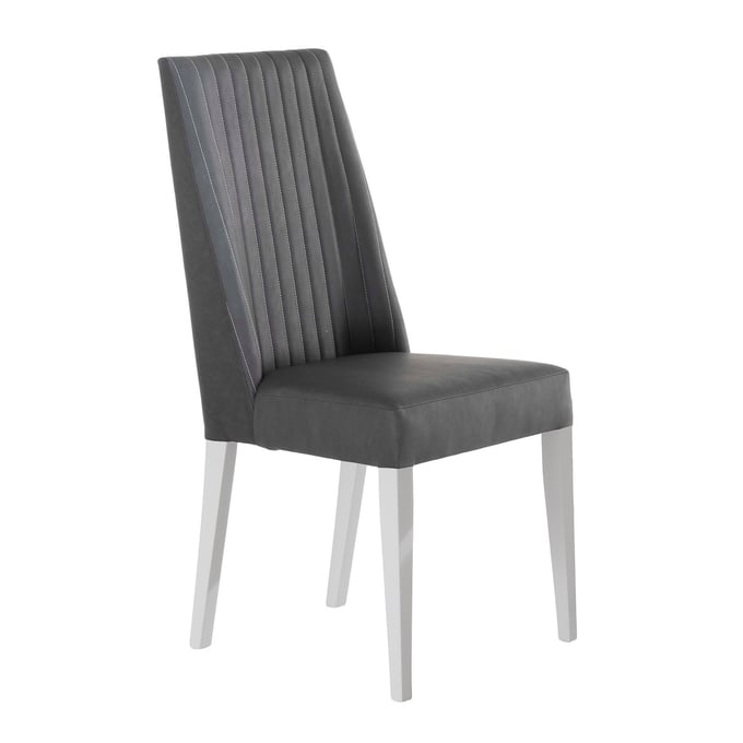 2 JM Furniture Luxuria White And Grey Dining Chairs JNM-18122-DC