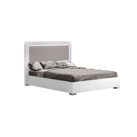 JM Furniture Luxuria White and Grey King Bed