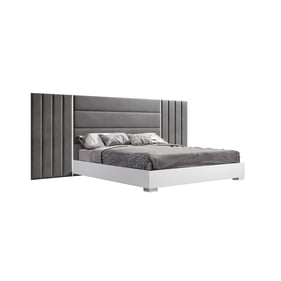 JM Furniture Nina White And Grey King Bed