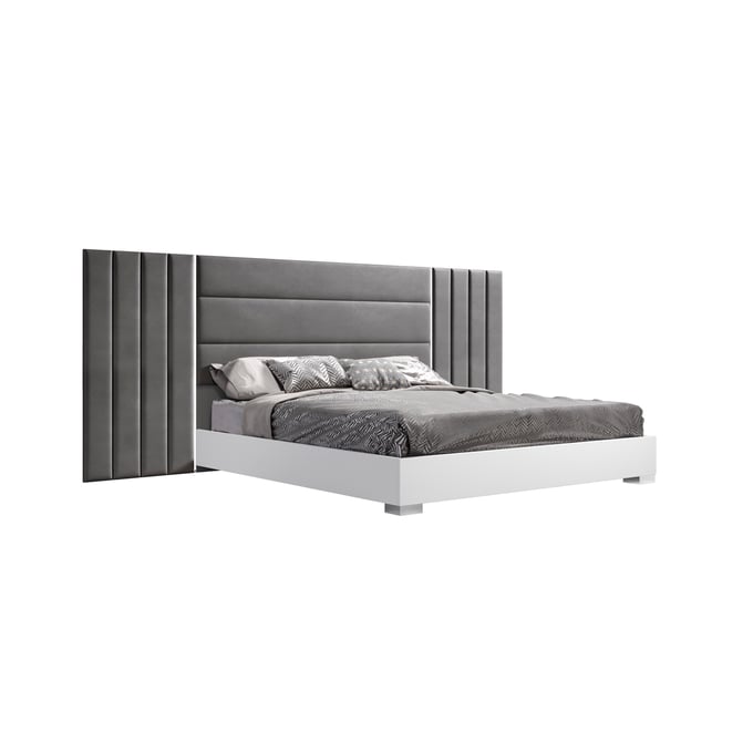 JM Furniture Nina White And Grey King Bed JNM-18332-K