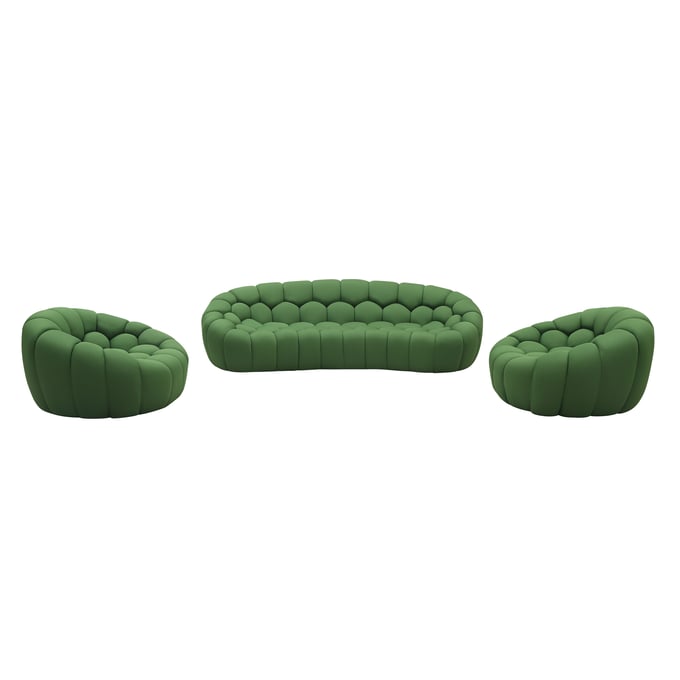 JM Furniture Fantasy Green 3pc Living Room Set JNM-18442-GN-LR-S3