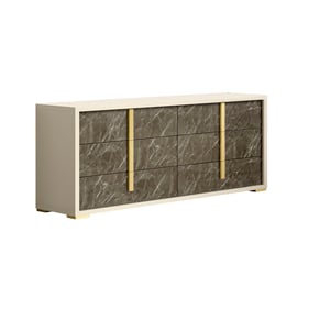 JM Furniture Sonia Pearl Metallic Dresser