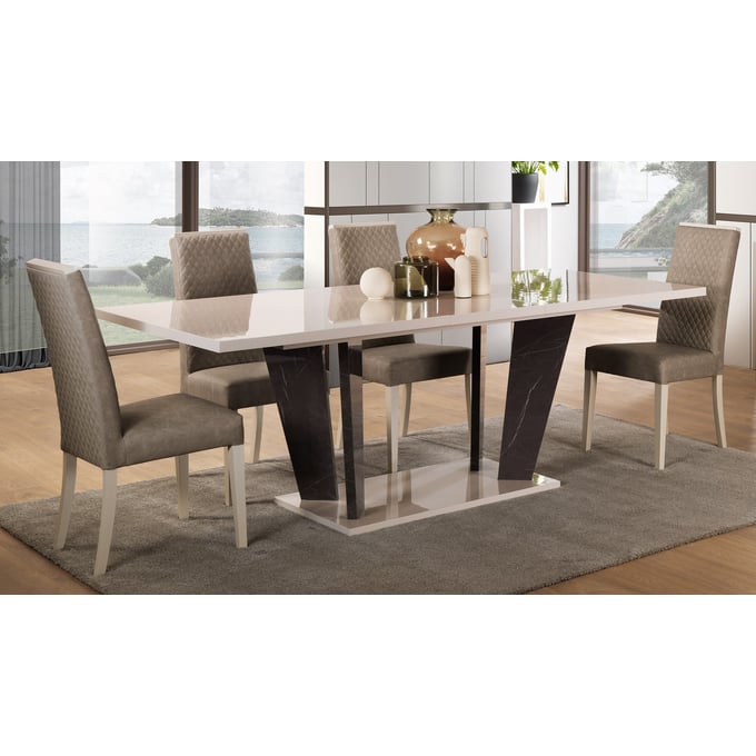 JM Furniture Sonia Pearl Metallic 5pc Dining Room Set JNM-18554-DT-DR-S1