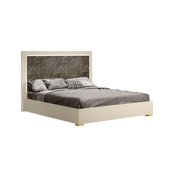 JM Furniture Sonia Pearl Metallic And Brown Beds JNM-18554-BEDS-VAR