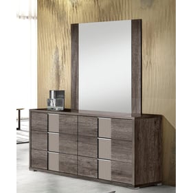 JM Furniture Portofino Canyon Oak Dresser And Mirror