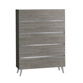 JM Furniture Victoria Anthracite Melamine and Grey Chest