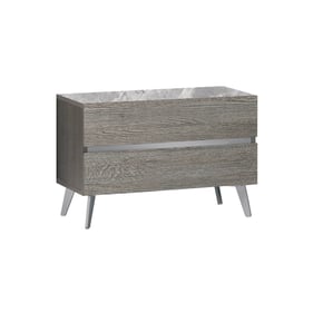 JM Furniture Victoria Anthracite Melamine and Grey Nightstand