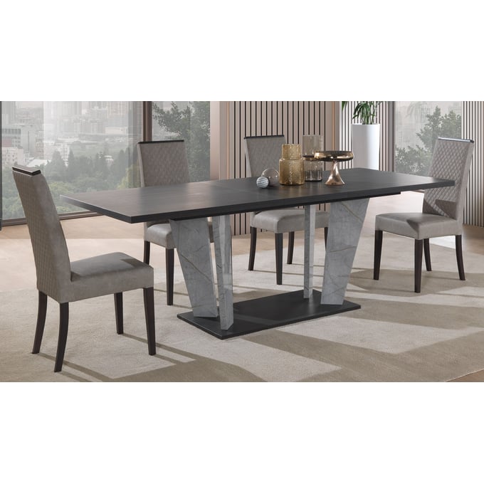 JM Furniture Travertine Dark Oak And Gray 5pc Dining Room Set JNM-18772-DT-DR-S1