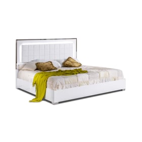 JM Furniture Alice White Queen Bed with Storage