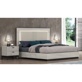 JM Furniture Bella Grey And Black 2pc Bedroom Set With Queen Bed