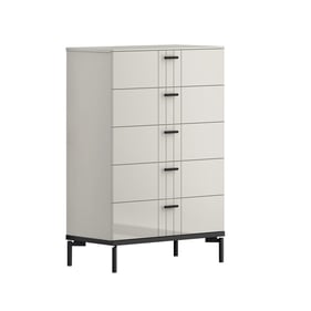 JM Furniture Bella Grey and Black Chest