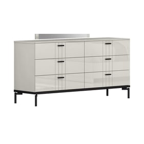 JM Furniture Bella Grey and Black Dresser