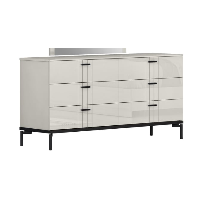 JM Furniture Bella Grey and Black Dresser JNM-19778-D