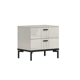 JM Furniture Bella Grey And Black Nightstand