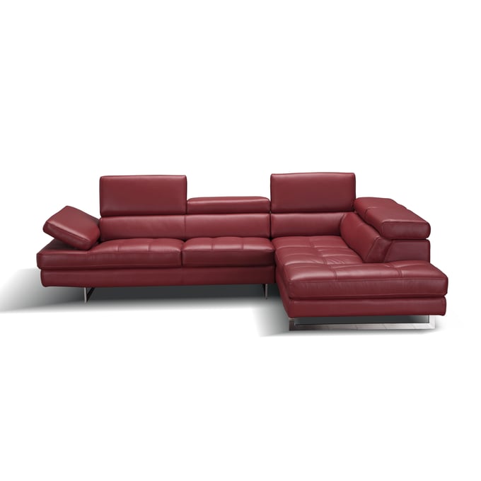 JM Furniture A761 Red Leather RAF Sectional JNM-178554-RHFC