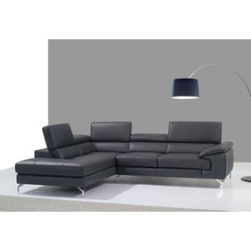 JM Furniture A973 Grey Leather LAF Sectional