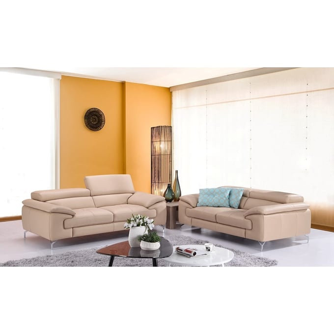 JM Furniture A973 Peanut Leather 2pc Living Room Set JNM-179061113-LR-S1