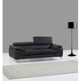 JM Furniture A973 Black Leather Sofa