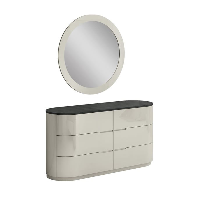 JM Furniture Amsterdam Grey Dresser and Mirror JNM-18213-DM