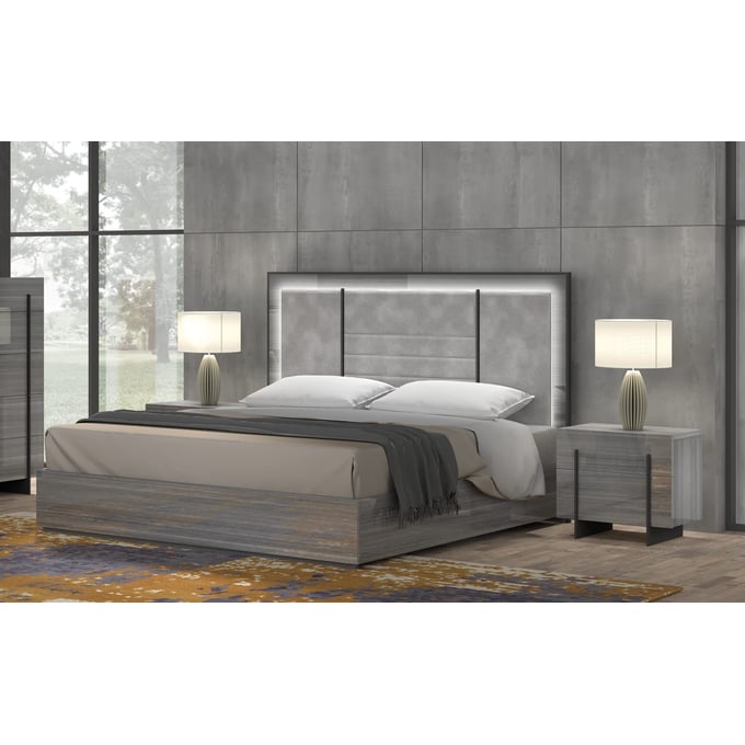 JM Furniture Blade Moon Grey 2pc Bedroom Set with King Bed JNM-17450-BR-S1