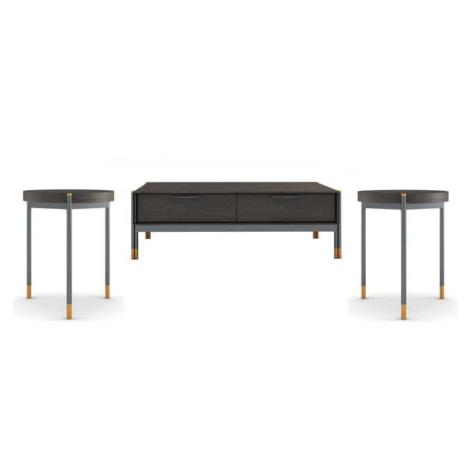 JM Furniture Bosa Wenge 3pc Coffee Table Set JNM-18885-OCT-S1