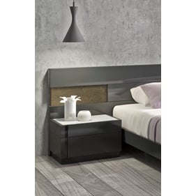 JM Furniture Braga Grey Left Facing Night Stand