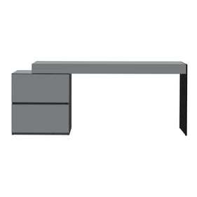 JM Furniture Coach Grey High Gloss Office Desk