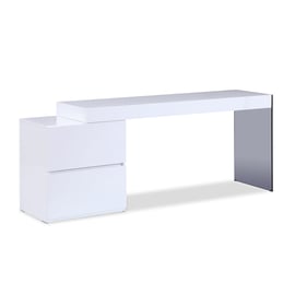 JM Furniture Mia White High Gloss Office Desk