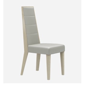 2 JM Furniture Chiara Light Walnut Grey Dining Chairs