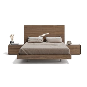 JM Furniture Faro Walnut 3pc Bedroom Set with Queen Bed