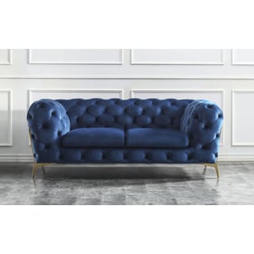 JM Furniture Glamour Blue Love Seat