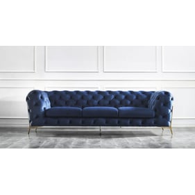 JM Furniture Glamour Blue Sofa