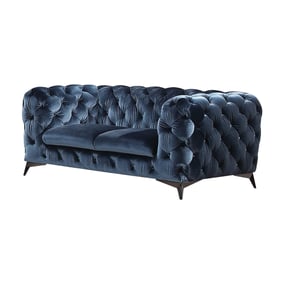 JM Furniture Glitz Blue Fabric Love Seat