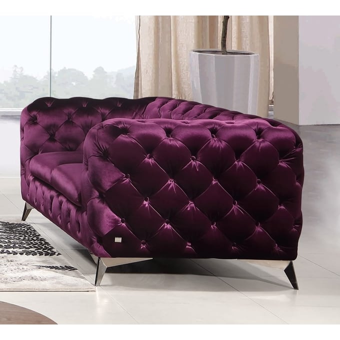 JM Furniture Glitz Purple Fabric Love Seat JNM-183352-L-P