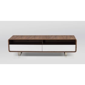 JM Furniture Gramercy Walnut White TV Base