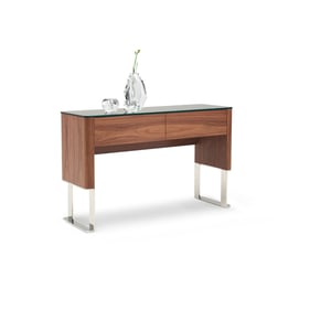 JM Furniture Julian Walnut Console Table