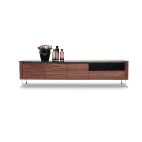 JM Furniture Julian Walnut TV Base