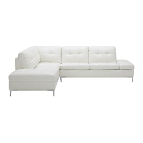 JM Furniture Leonardo White LAF Sectional