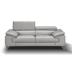 JM Furniture Liam Grey Leather Loveseat