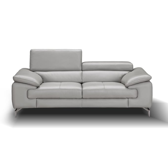 JM Furniture Liam Grey Leather Loveseat JNM-18758-L